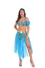 Halloween Hades Mitología Griega Estatua de la Libertad Jazmín Latino Disfraz de Princesa Cos Outfit Vestido de Danza del Vientre