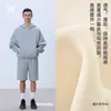Sudadera de Air Layer de Marca de Moda Tejido de Punto 320g Algodón Poliéster Tela de Doble Cara Otoño e Invierno Casual Tejido de Algodón Espacial Capa Espacial