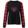 Dia dos Namorados Manga Longa Feminino Europeu e Americano Spot LOVE Estampado Top Feminino Tamanho Grande LOVE Dia dos Namorados Top Feminino 2023 Novo