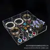 Caja de Almacenamiento Cuadrada de Acrílico con Rejilla de Nueve Compartimentos para Joyería, Pendientes, Accesorios, Pulsera, Pulsera de Perlas
