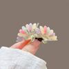 Versión coreana de pinza para el cabello con forma de mariposa, nueva pinza con diamantes de imitación y pico de pato, pinza para el cabello con red roja y flequillo, pinza para el cabello de niña dulce, accesorios para el cabello