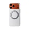 Adequado para Capa de Celular Texturizada em Couro Customizada para Apple 18Promax com Suporte Magnético Giratório e Capa de Celular em Couro para iPhone 17