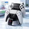 Soporte de carga para mando de juego PS5 cargador con forma de avión base de carga de resorte de contacto de carga rápida dual PS5