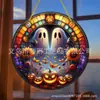 Apanhador de Sol de Acrílico de Halloween Aranha Abóbora Morcego Decoração de Jardim Pingente Atacado em Estoque