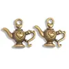 Accesorios de Joyería Hechos a Mano DIY de Aleación Colgante de Tetera Estéreo Retro de Dos Tonos 19*21mm Colgante de Venta Caliente Transfronteriza