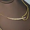 Collar Geométrico de Clavícula de Lujo Ligero Europeo y Americano, Aleación Galvanizada, No se Desvanece, Pedido Mínimo de 1 Pieza, Exclusivamente para Suministro Transfronterizo