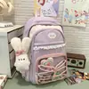Mochila Escolar para Estudiante de Secundaria Versión Coreana Transfronteriza Femenina Linda de Gran Capacidad Mochila de Viaje para Estudiante de Secundaria Mochila Casual para Estudiante Moderna
