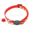 Decoração de Coleira de Cachorro Cartoon de 1cm com Sino Fivela Ajustável Anti-perda Coleira Suprimentos para Pets