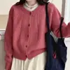 Cárdigan Casual Vintage de Punto Trenzado para Mujer, Otoño/Invierno 2026, de un Solo Botón, Ajustado, Ropa Exterior de Punto para el Trabajo
