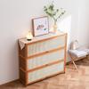 Zapatero Gran Capacidad Estante para Zapatos Madera Artefacto de Almacenamiento a Prueba de Polvo Interior Bambú Entrada Hogar Exterior Pasillo Balcón Pasillo