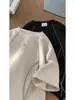 Camiseta de Diseño Desestructurado Resistente Estilo Americano, Marca de Moda Cleanfit Manga Corta para Hombre Verano Moda Urbana Suede Top de Media Manga