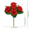 Flores de Rosa Simuladas, Ramilletes de Novia, Adornos para Decoración del Hogar, Flores Artificiales al por Mayor para Bodas