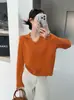 Suéter pullover com lapela e miçangas estilo Andy preguiçoso, design de nicho, feminino, outono e inverno, emagrecedor, novo top casual, moderno
