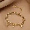 Alguns Taéis de Prata Quebrada, Pulseiras Bafanglaicai Modernas de Aço Titânio de Camada Dupla para Mulheres, Versáteis, Elegantes, de Alta Qualidade, Pulseiras de Luxo para Melhores Amigas