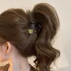 Pinza para el Cabello Dorada con Forma de Estrella para Mujer 2025 Nuevo Modelo Pinza de Pelo de Gama Alta para Cola de Caballo Alta y Peinados Recogidos Pinza de Tiburón Accesorio para el Cabello