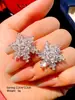 Pendientes de botón de copo de nieve de Zirconia elegantes nuevos japoneses y coreanos versátiles pendientes de plata de ley s925 pendientes dulces joyería para dama venta al por mayor