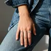 Anillo Abierto Apilable de Moda Simple de Hada para Mujer, Conjunto de Anillos Exquisitos, Serie de Flores Agrupadas de Plata de Ley S925 Original, Anillo de Diamante