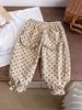 Roupa infantil pequena e média para meninas, calças de veludo cotelê de bolinhas, calças de bebê, calças casuais para bebês e meninas, estilo ocidental, primavera e outono