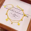 Tienda de Oro Mismo Estilo Arena Dorada Láser Calabaza Pulsera Alta Retención de Color Mariposa Brillante Joyería de Nicho Exquisita Trébol de Cuatro Hojas Mayoreo