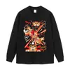 Camiseta de manga corta de venta directa de fábrica con estampados de anime y manga, corte holgado, talla grande, estilo retro desgastado