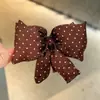 2026 Nuevo Estilo Coreano Clip de Plátano Acolchado con Lunares Tridimensionales y Lazo para Mujer, Pinza para el Cabello Suave y Versátil para Peinados Recogidos
