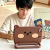 Capa protetora iPad10 iPadPro11 urso de desenho animado Air4567 silicone Air11 macio 9.7 anti-queda 10.2 polegadas