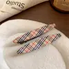 Pinza Cuadrada Ovalada de Tela a Cuadros Retro para el Cabello Moda Sencilla Versátil Pin BB Lujo Ligero Accesorios para el Cabello de Gama Alta Venta al por Mayor