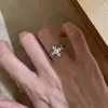 Novo Anel Cruzado de Flor de Íris Estilo Chinês para Mulheres, Luxo Leve Nicho High-End Moda Elegante Versátil para o Dia a Dia Anel Aberto