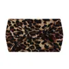 Faixa de cabelo elástica com nó e estampa de leopardo retrô europeia e americana para lavar o rosto, faixa de cabelo de aba larga, faixa de cabeça esportiva de yoga absorvente de suor