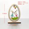 Adornos de escritorio de conejito de Pascua de madera transfronterizo, artesanías, decoración de ambiente festivo, conejito de Pascua