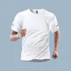 Novas Roupas de Treino Esportivo para Corrida, Roupas Fitness Largas para Basquete, Camisetas de Secagem Rápida, Tops Masculinos de Manga Curta de Seda Gelada para o Verão