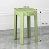 Bancos de Plástico Engrosados para Uso Doméstico, Apilables, Diseño Creativo Minimalista Moderno, Taburetes Redondos para Sala de Estar, Sillas para Mesa de Comedor, Taburetes Estilo Molino de Viento