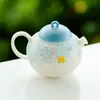 Juego de Té de Cerámica Blanca Mineral de Roca del Fabricante Tetera Hervidor de Agua para Té Olla con Filtro de Gama Alta Tetera Pequeña Tetera para Una Persona Olla Individual