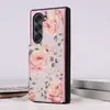 Adecuado para Samsung Z Fold 7 Modelo Plegable con Doble Cierre Estampado Z Fold 6/5 Funda para Teléfono Pintada con Ranura para Tarjetas