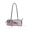 Bolsa de Ombro para o Dia a Dia com Design de Nicho para Mulheres 2025 Novo Estilo Menina Bolsa de Mão Fashion Bolsa de Ombro com Laço