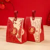Caixa de Doces para Casamento, Caixa de Doces para Casamento, Bolsa de Presente para Casamento Chinês Dupla Felicidade Caixa de Embalagem com Impressão UV, Caixa de Presente de Lembrança com Fivela de Casamento