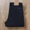 Calça Masculina de Lã Grossa Outono e Inverno Pesada Grossa High-end Versátil Cintura Média-Alta Stretch Business Lixada Reta Casual