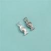 S925 Sterling Silver Bubble Fish Pingente Koi Fish Pingente DIY Frisado Corda Trançada Pulseira Mão Corda Pingente Acessórios