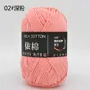 Yi Algodón 4 Hebras Algodón Leche Grosor Medio Lana Bouquet Manta Chal Bufanda Ganchillo DIY Tejido a Mano Bolsa de Materiales