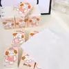 Pañuelo de papel mini con diseño de dibujos animados en forma de estrella, 3 capas, 8 hojas, paquete de 9, hecho de pulpa de madera natural, pañuelo de papel portátil en paquete pequeño