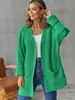 Amazon Tallas Grandes Cardigan de Punto Casual con Bolsillos Nuevo Suéter para Primavera y Otoño Estilo de Oficina para Mujer Abrigo Holgado de Longitud Media