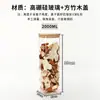 Frasco de Vidrio Cuadrado Sellado Transparente para Almacenamiento Frasco de Vidrio para Cocina Frasco para Almacenar Granos Flores Té Venta al Por Mayor