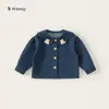 Ropa Infantil Youbao Camisa de Mezclilla para Niñas con Cuello de Muñeca, Dulce Top Infantil, Versátil Chaqueta Nueva para Niños Pequeños de Primavera y Otoño