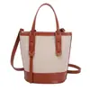 Bolsa Balde de Mão de Luxo Leve para Revenda Bolsa Feminina Outono 2026 Nova Cor Blocos de Cor Patchwork Bolsa de Ombro Bolsa Transversal para o Dia a Dia