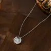 Corrente para Clavícula Elegante Banhada a Ouro Real com Zircônia Microincrustada Design de Nicho Feminino Pingente de Amuleto da Sorte Colar Delicado