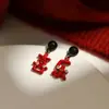 Nuevos Pendientes Rojos de Año Nuevo 2026, Pendientes del Zodiaco del Año del Caballo, Lindos y Festivos, Accesorios para Orejas de Riqueza y Prosperidad