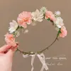 Diadema Corona de Flores Estilo Bosque Super Hada, Producto Terminado Estilo Hada con Flores Realistas, Adorno para la Cabeza que Mejora el Ambiente, Accesorio para Fotos, Accesorio Floral para el Cabello