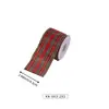 Cinta de lino sintético en stock para decoraciones navideñas, cinta navideña impresa a medida con purpurina, transfronterizo a medida