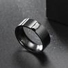 Anillo de circonita con incrustaciones abiertas, elegante y negro, para hombre, de moda europea y americana, 2023, fabricantes de fuentes, gran cantidad a precio