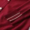 Suéter de Tricô Vermelho com Mangas Longas para Mulheres, Novo Design da Coleção Início da Primavera 2026 com Gola Laço, Top de Lã